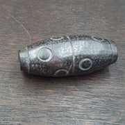 Antique black magnetic stone mysterious animal carving stone bead amulet mg-9-5
