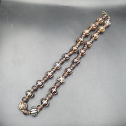 Himalayan tibetan etched agate beads decorated beaded necklace