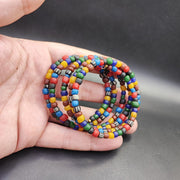 Vintage glass beads antique style multilayer bracelet #br-22.
