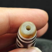 Old Indo Tibetan Agate Dzi Bead Amulet - 3 Eye Design