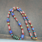 Harmony of murano mix venetian inspired beadwork chevron beads necklace nc-503