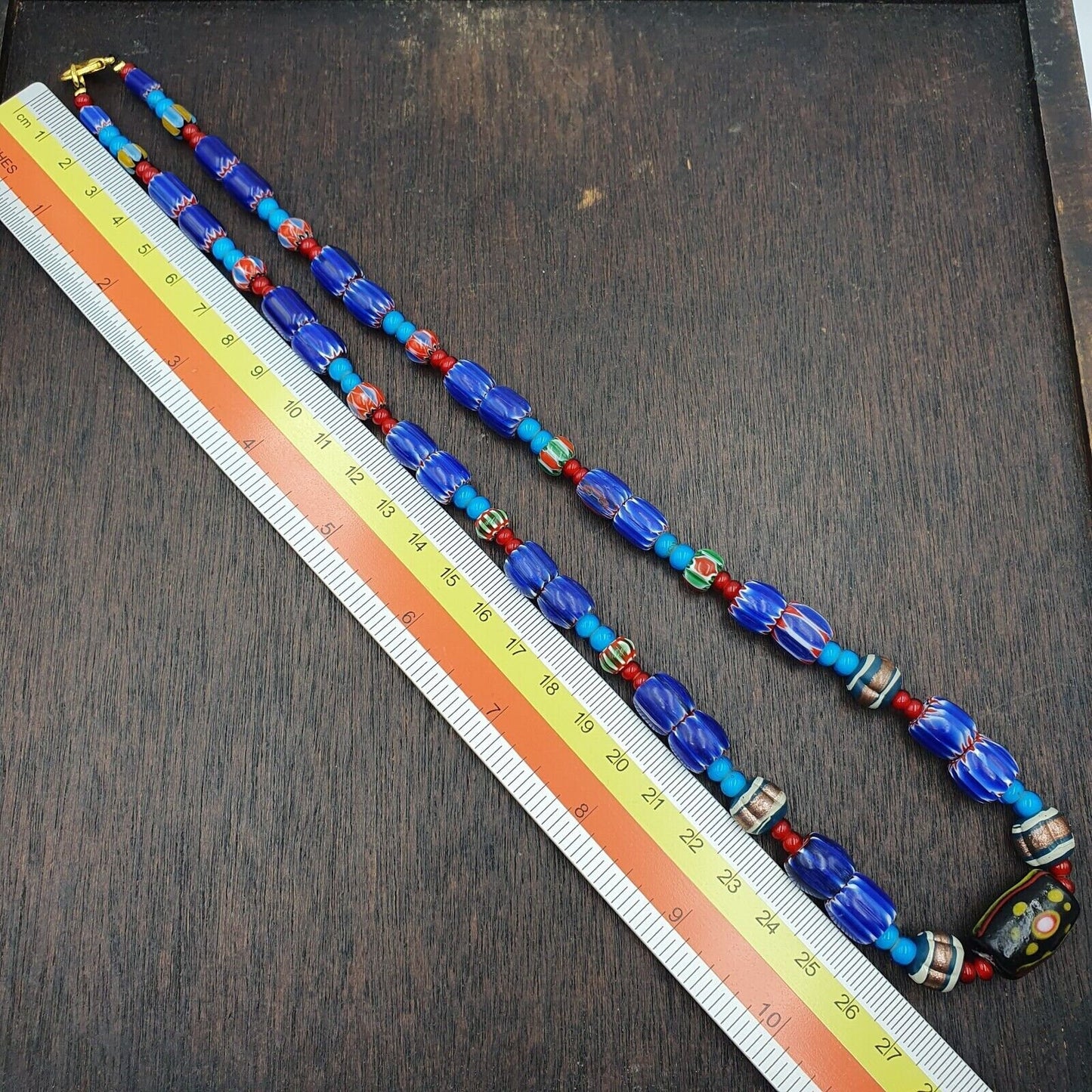 Fusion of elegance venetian inspired beadwork chevron beads necklace nc-501
