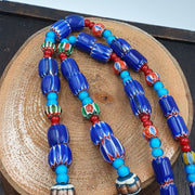 Fusion of elegance venetian inspired beadwork chevron beads necklace nc-501