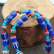 Fusion of elegance venetian inspired beadwork chevron beads necklace nc-501