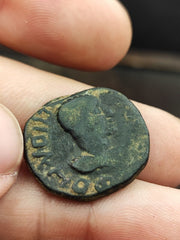Ancient greek roman byzantine kushan coin green patina coin cn-5y