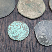 8 antique islamic coins himyar, abbasid, himyarite kingdom, ottoman empire