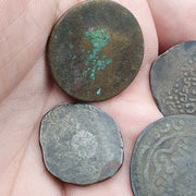 8 antique islamic coins himyar, abbasid, himyarite kingdom, ottoman empire