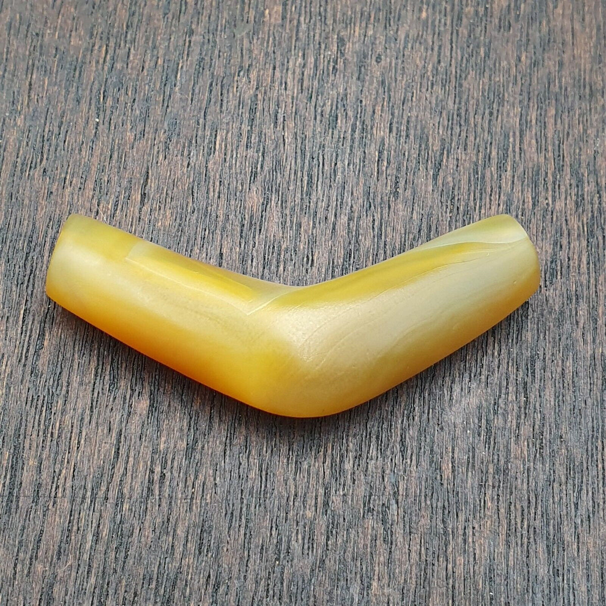 Rare Antique Yemeni, Middle Eastern Agate Bead | Natural Yellow Haqeeq, Eye Pattern, Pendant, Collectible Piece