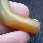 Rare Antique Yemeni, Middle Eastern Agate Bead | Natural Yellow Haqeeq, Eye Pattern, Pendant, Collectible Piece