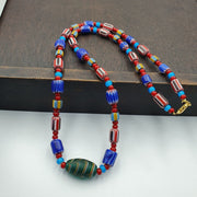 Harmony of murano mix venetian inspired beadwork chevron beads necklace nc-503
