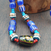 Fusion of elegance venetian inspired beadwork chevron beads necklace nc-501