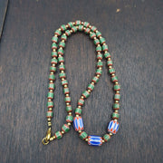 Venetian Style Trade Beads Vintage Mix Chevron Beads Necklace