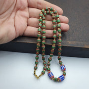 Venetian Style Trade Beads Vintage Mix Chevron Beads Necklace