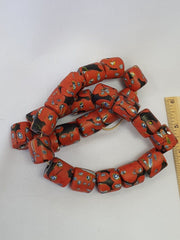 Venetian Inspired, Millefiori Mosaic Glass, 20Mm - 25-Piece Strand, 22 Inch | Vintage Moretti