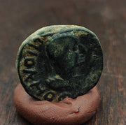 Ancient greek roman byzantine kushan coin green patina coin cn-5y