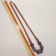 Chevron and white heart venetian beads african glass beads necklace #nc-103.