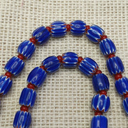 Colorful chevron and white heart venetian beads glass beads necklace nc-106.
