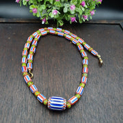 Ych-15 venetian inspired chevron beads necklace