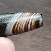 Antique Old Yemeni, Banded Agate Bead - Rare Natural Haqeeq Amulet, Large 47.4mm Pendant