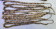 South asian burmese old pumtek petrified wood beads long strand 12-18mm