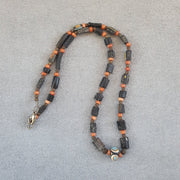 Antique roman era glass beads strand necklace #g2.