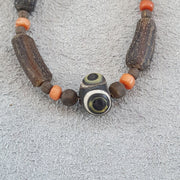 Antique roman era glass beads strand necklace #g3.