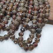 Vintage african trade beads skunk, venetian glass  beads necklace strand.