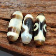 Lot 3 powerful unique patterns antique tibetan agate dzi bead amulet 126