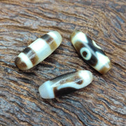 Lot 3 powerful unique patterns antique tibetan agate dzi bead amulet 126