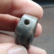 Antient antique babylonian intaglio agate bead, stamp seal