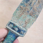 Ca.1000-800 bc ancient greek archaic period bronze sword with stone pomel #sw4