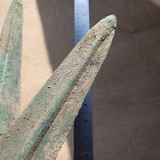 Lot 3 ancient greek era bronze sword with lunar & decorated handle #sw9