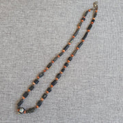 Antique roman era glass beads strand necklace #g2.