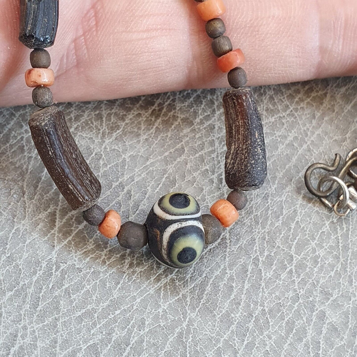 Antique roman era glass beads strand necklace #g3Gift