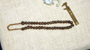 Vintage african trade beads skunk, venetian glass  beads necklace strand.