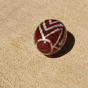 Exquisite antique tibetan etched agate bead: a rare gem from the past