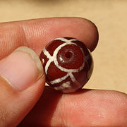Exquisite antique tibetan etched agate bead: a rare gem from the past