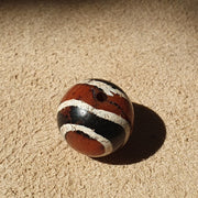 Antique himalayan indo tibetan etched agate bead 17.8x16.9mm shdk-4