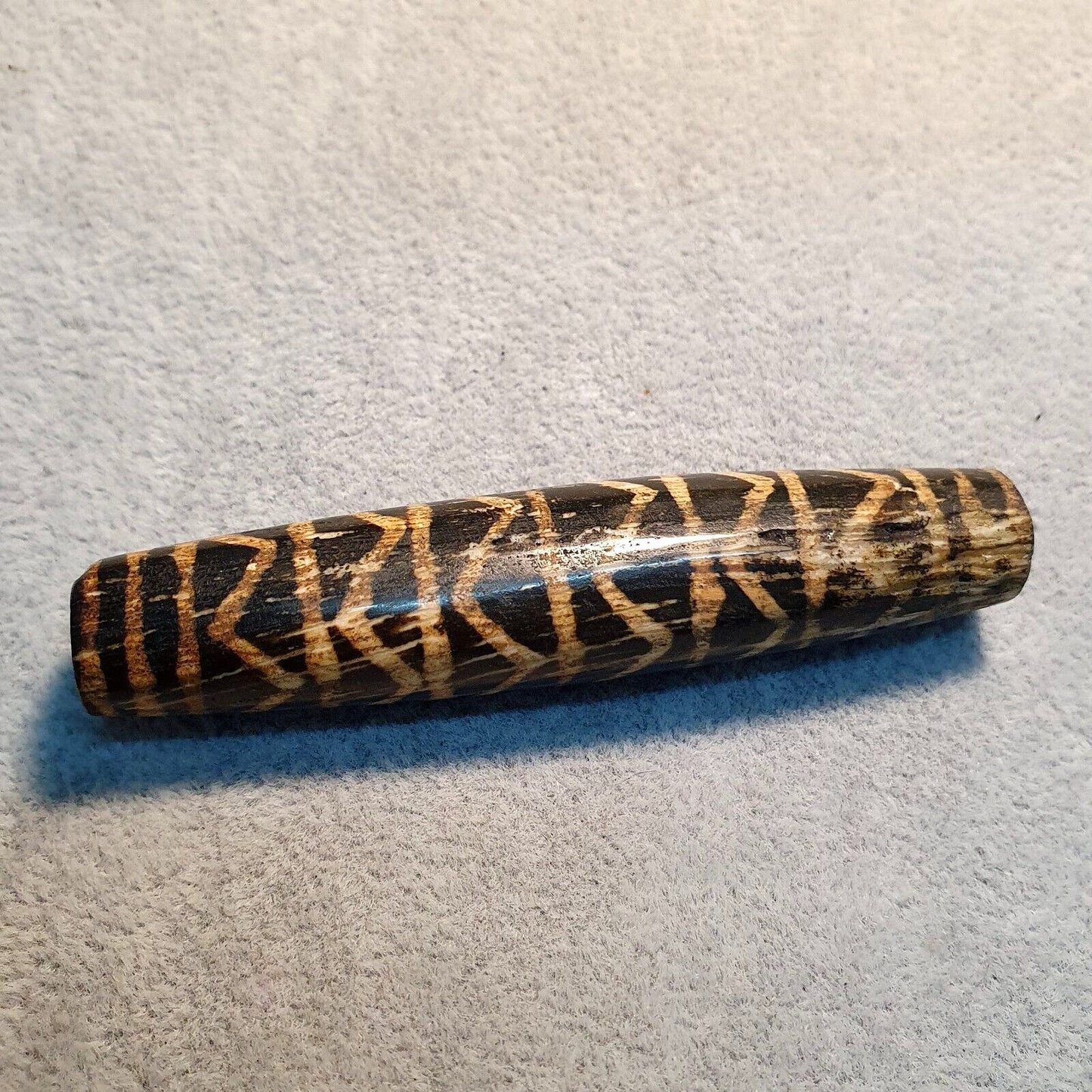South asian burmese antiques trade pumtek petrified wood bead 68.4mm