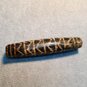 South asian burmese antiques trade pumtek petrified wood bead 68.4mm