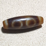 Vintage tibetan 3 circle big eye unique pattern agate stone dzi  amulet shd-4