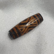 Antique pumtek pyu bead rare pattern tube bead silky patina pbd-1