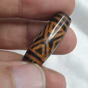 Antique pumtek pyu bead rare pattern tube bead silky patina pbd-1