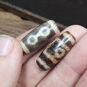 Lot 2 eye bead tibetan dzi bead old amulet agate tibet gzi pendant shd-1