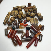Lot asian pumtek and african yemeni agate beads lot-pmt