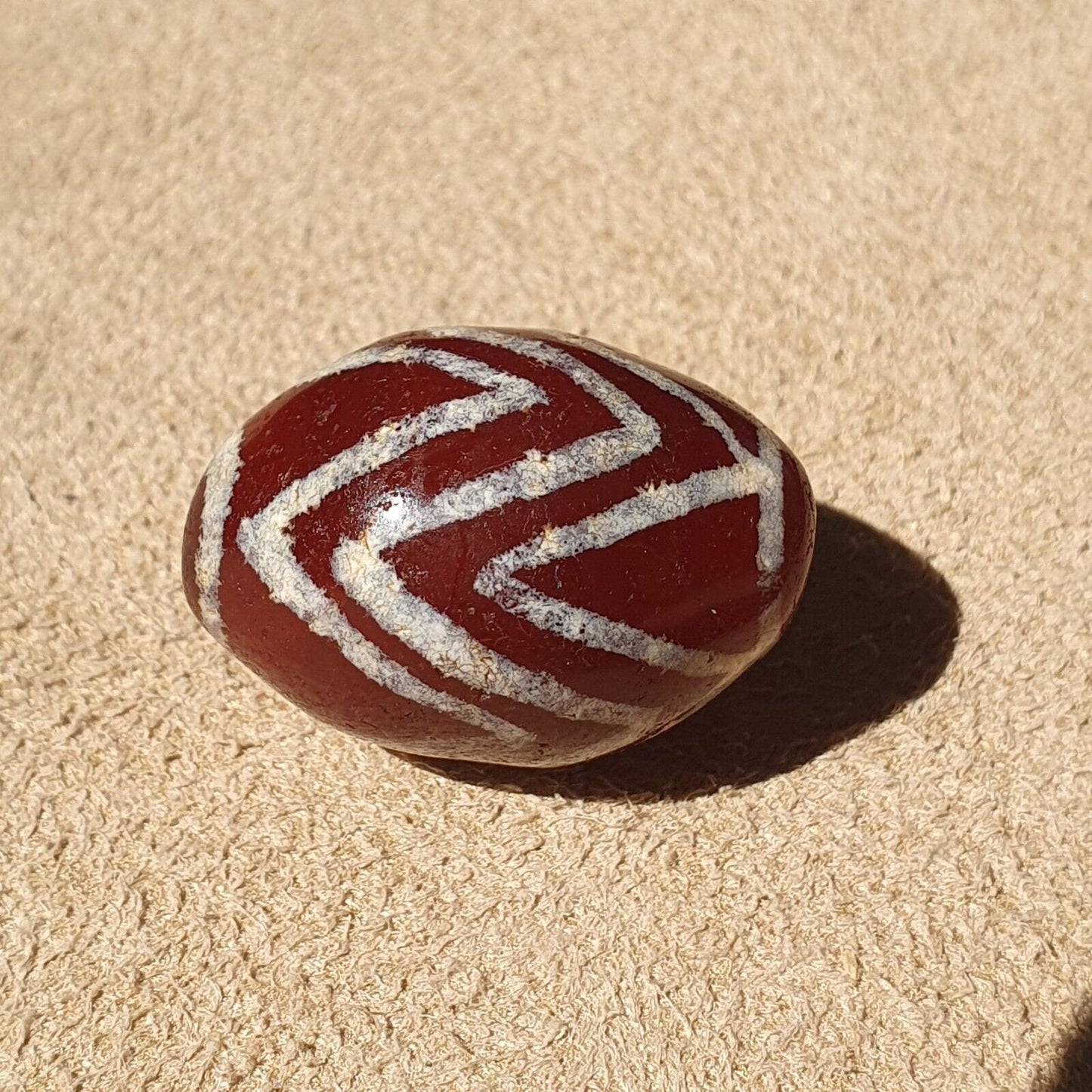 Exquisite antique tibetan etched agate bead: a rare gem from the past