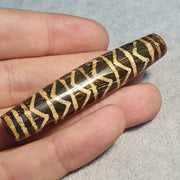 South asian burmese antiques trade pumtek petrified wood bead 68.4mm