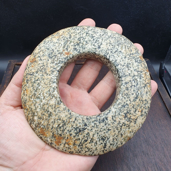 Ancient Afghan Jasper Stone Donut: Antique Collector Piece
