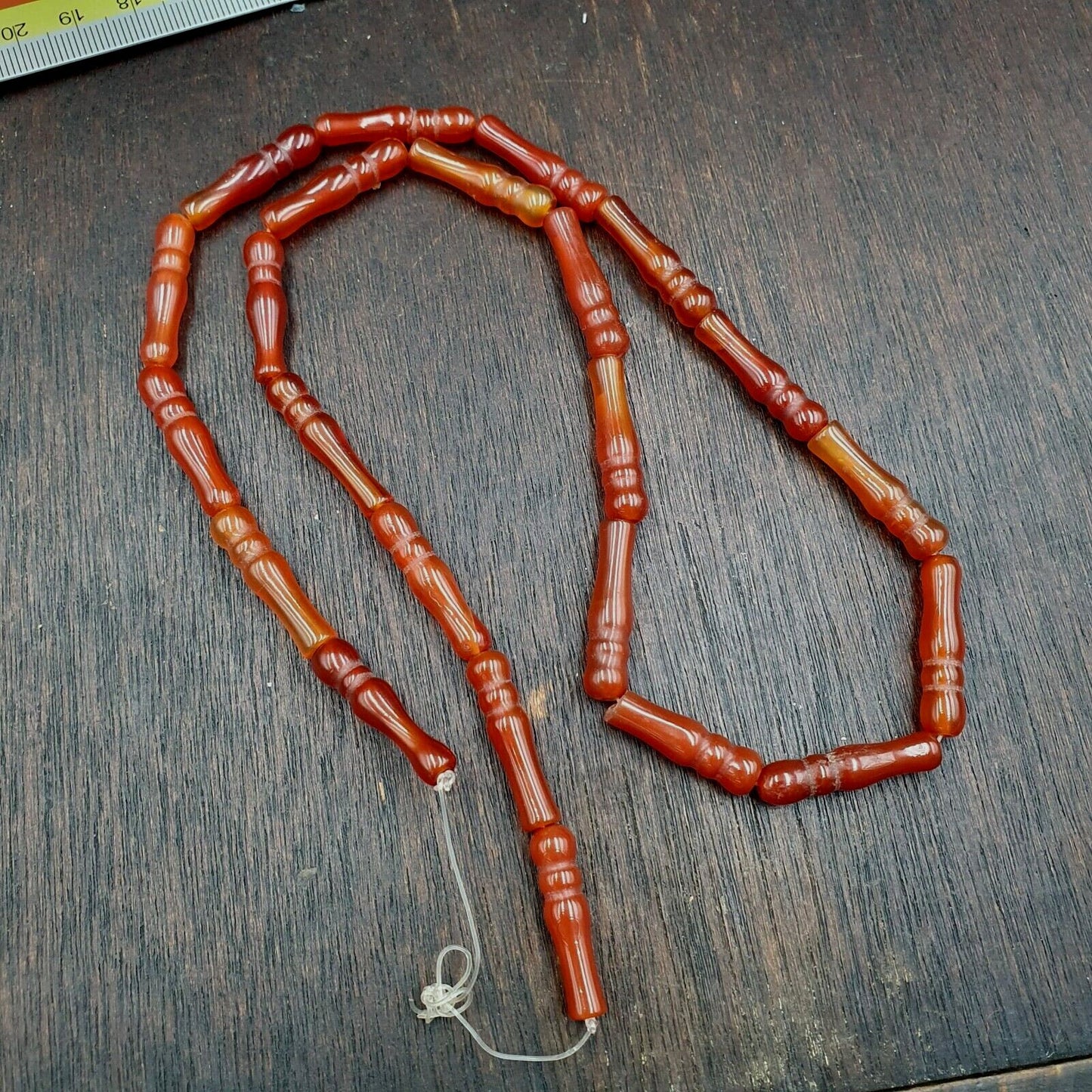 Carnelian african mali antique agate beads beaded strand Necklace