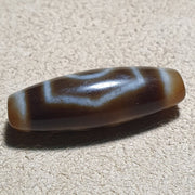 Vintage tibetan 3 circle big eye unique pattern agate stone dzi  amulet shd-4